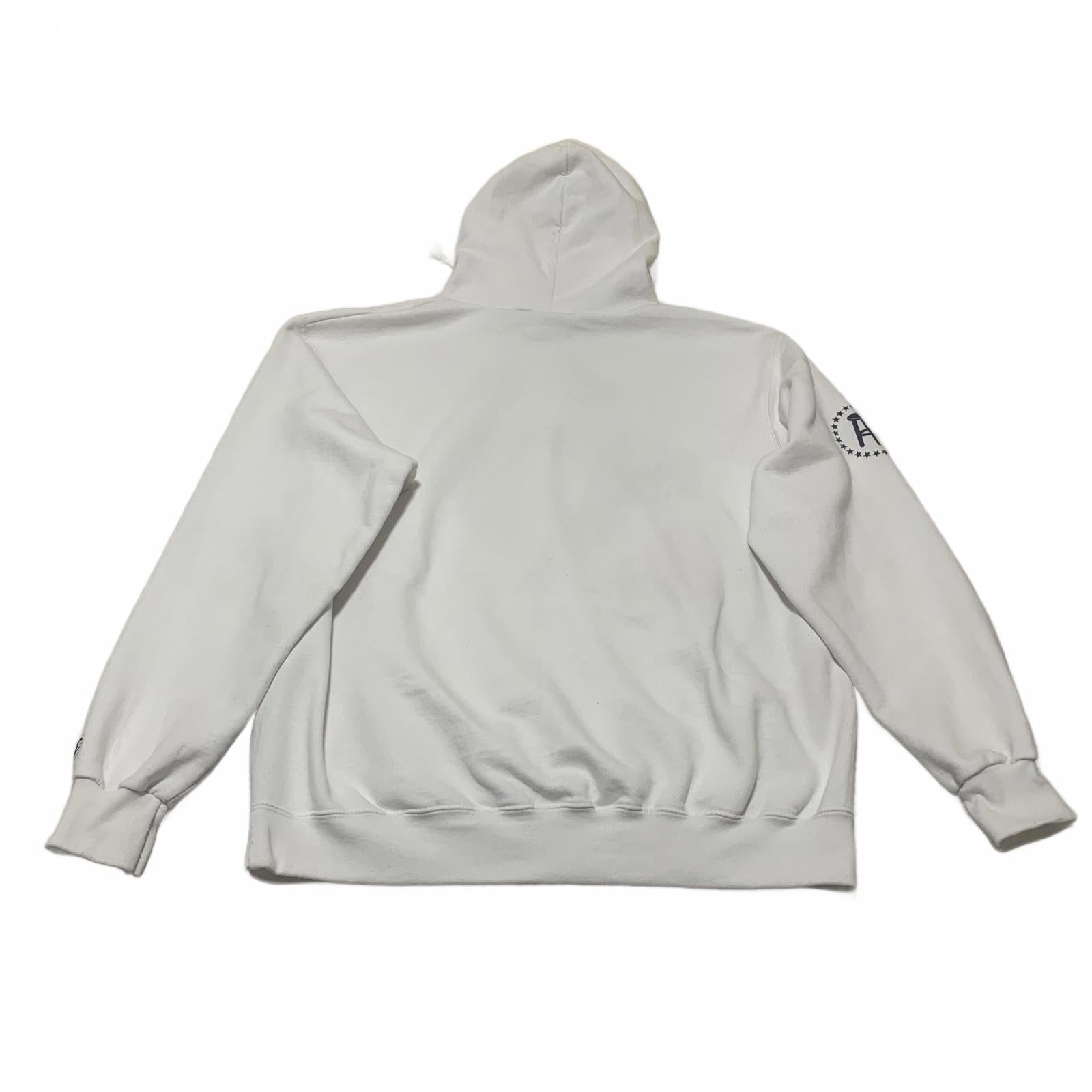 Sudadera con capucha unisex ecológica y grande blanca con estampado del número 6 de Champion