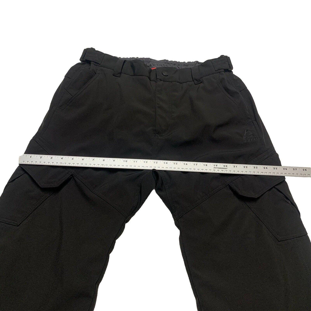 Pantalones de esquí Gerry Snow negros XL EG con forro polar y bolsillos elásticos, cintura ajustable
