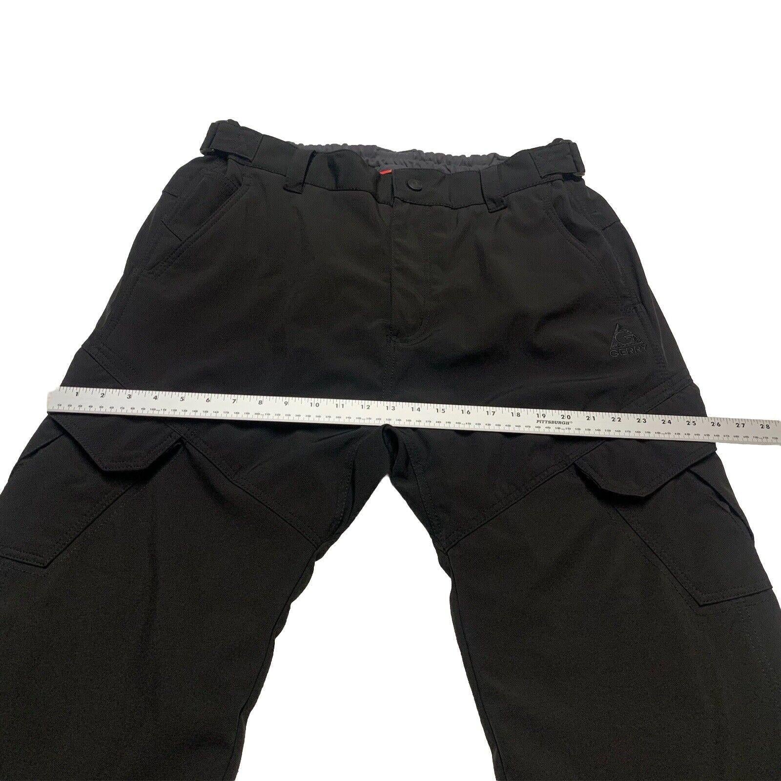 Pantalones de esquí Gerry Snow negros XL EG con forro polar y bolsillos elásticos, cintura ajustable