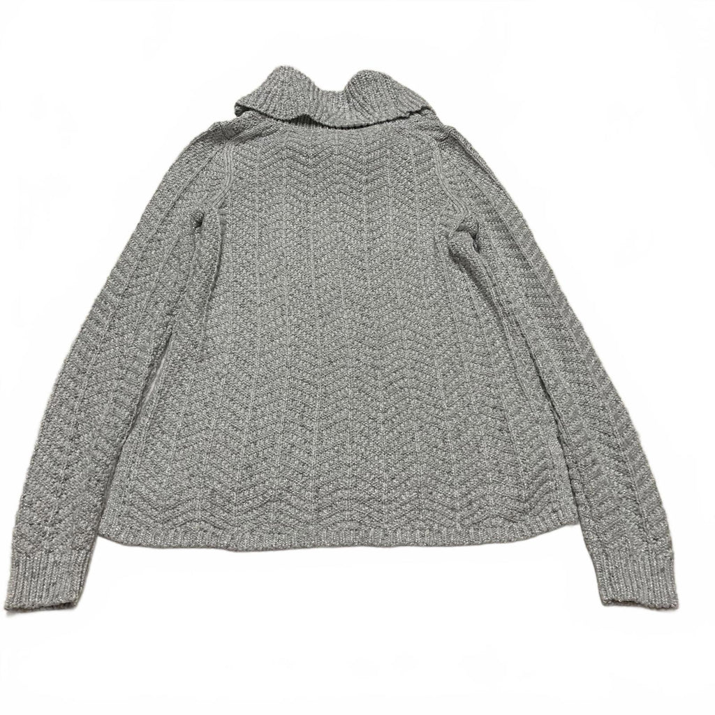 Suéter de punto cable gris con cuello vuelto para mujer, talla mediana, del mercado negro de la Casa Blanca