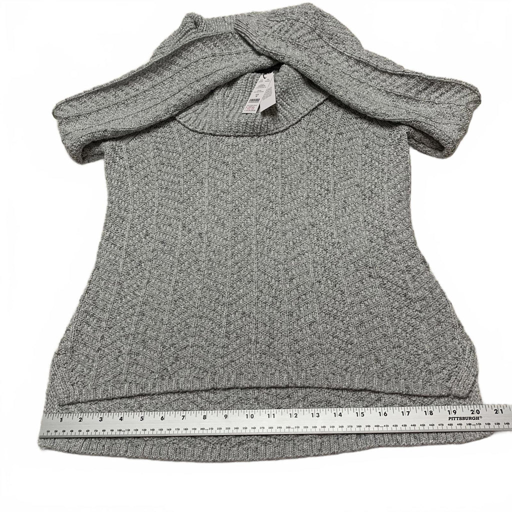 Suéter de punto cable gris con cuello vuelto para mujer, talla mediana, del mercado negro de la Casa Blanca