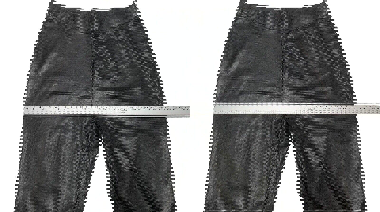 Pantalones de mujer Ashley Stewart, talla 26/28, piel sintética negra