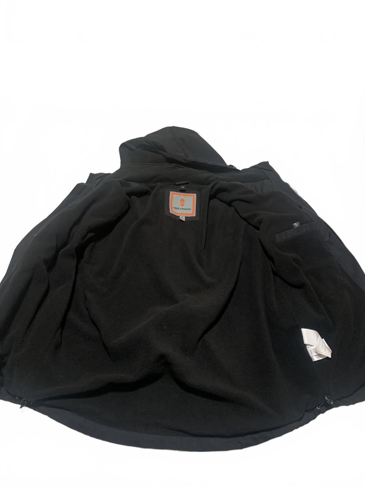 Chaqueta utilitaria negra con capucha para hombre, talla extragrande, cálida y duradera, de Free Country