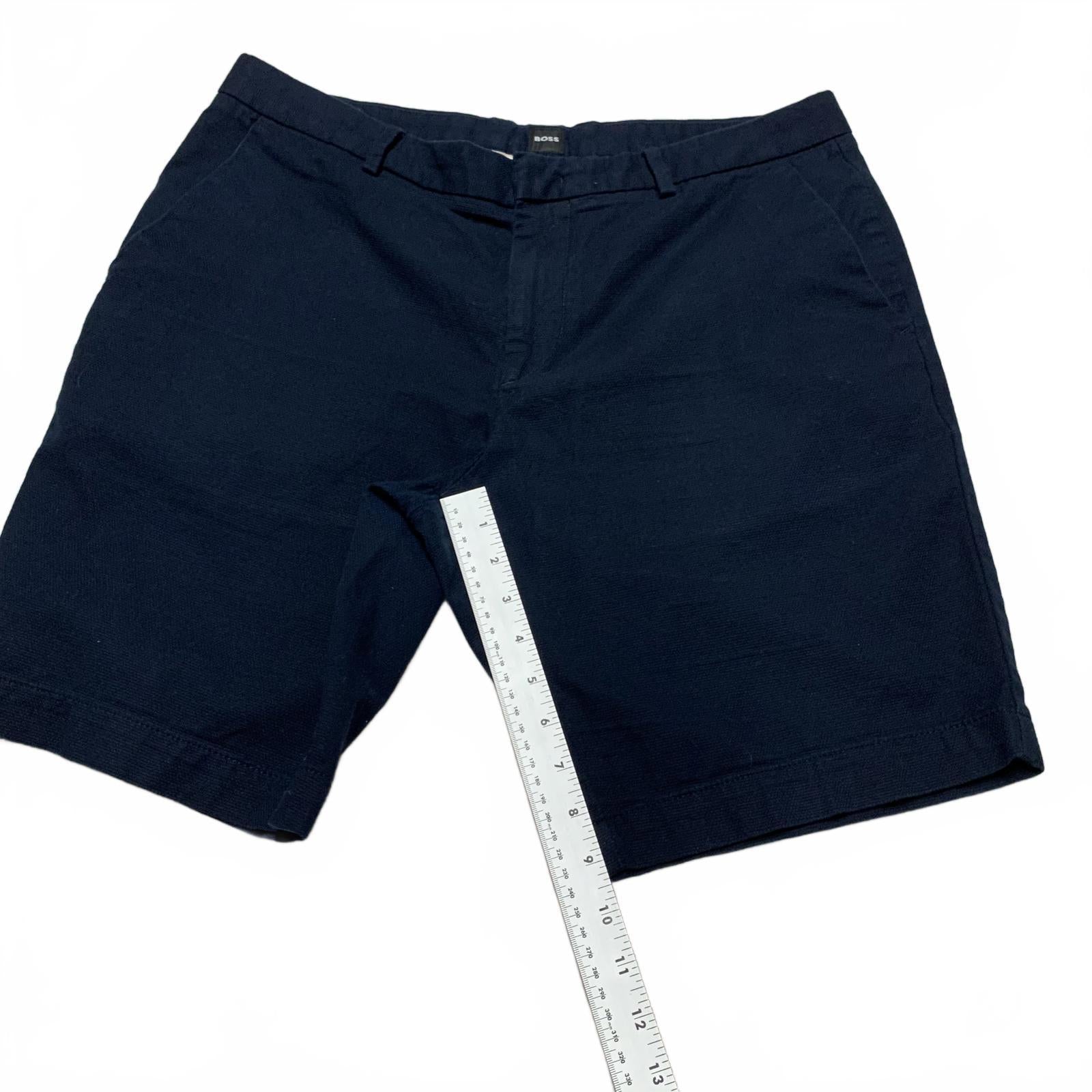 Pantalones cortos casuales azul marino Hugo Boss para hombre, talla 34R, W34