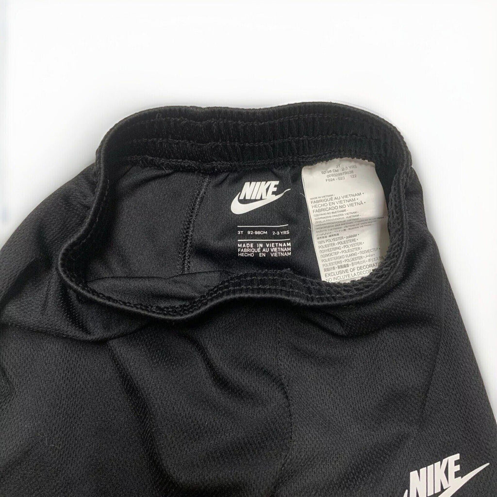 Pantalones cortos Nike de jersey elásticos negros para niños de 3 a 3 años