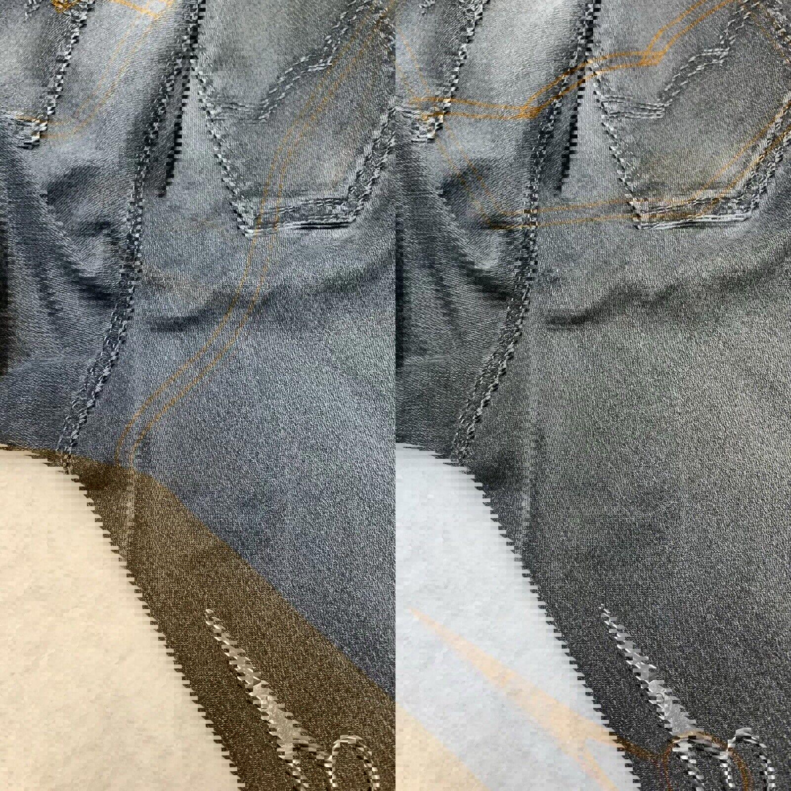 Vaqueros rectos American Eagle Outfitters para hombre, denim flexible con lavado azul oscuro, talla 32/34