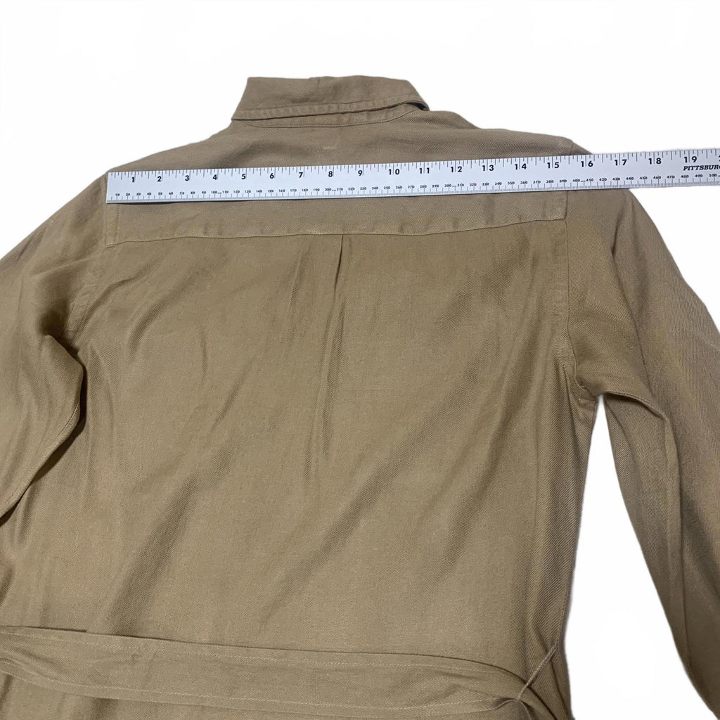 Vestido camisero con cinturón en color tostado medio de Lauren Ralph Lauren Petite para mujer