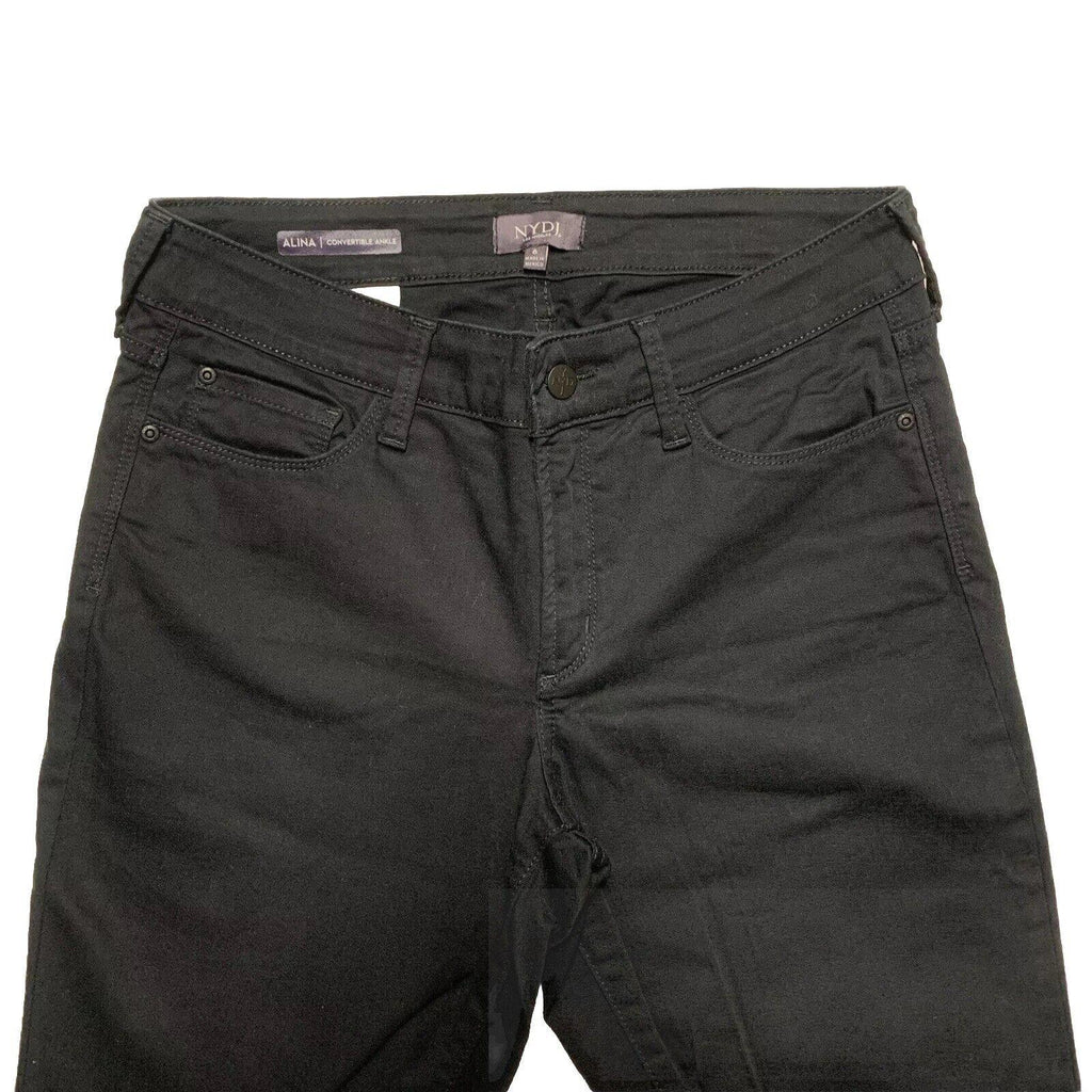 Vaqueros negros NYDJ talla 6 para mujer, pierna recta, tecnología Lift Tuck y elásticos