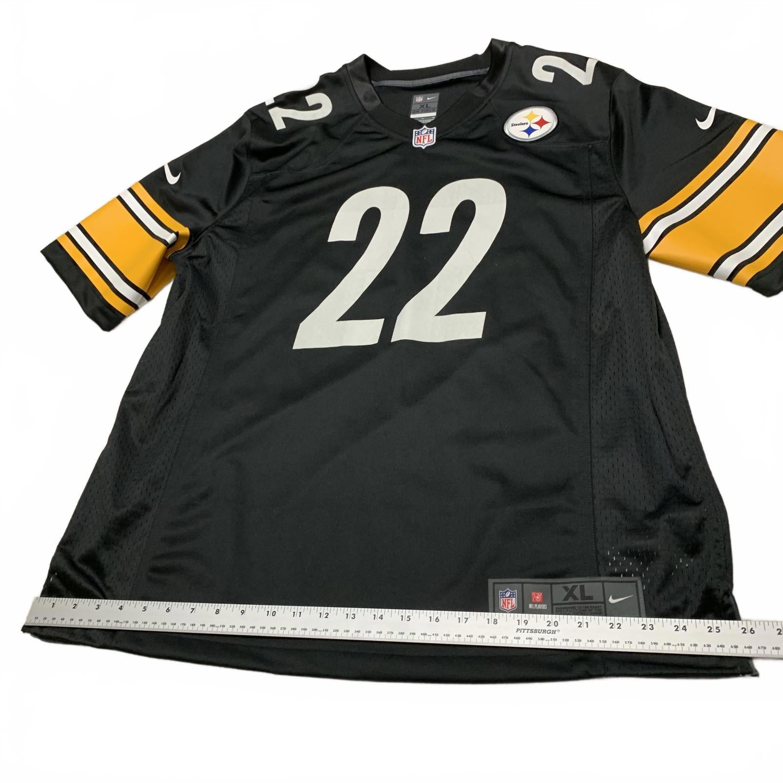 Camiseta de Najee Harris #22 de los Pittsburgh Steelers para hombre, talla XL, negra y amarilla, NFL