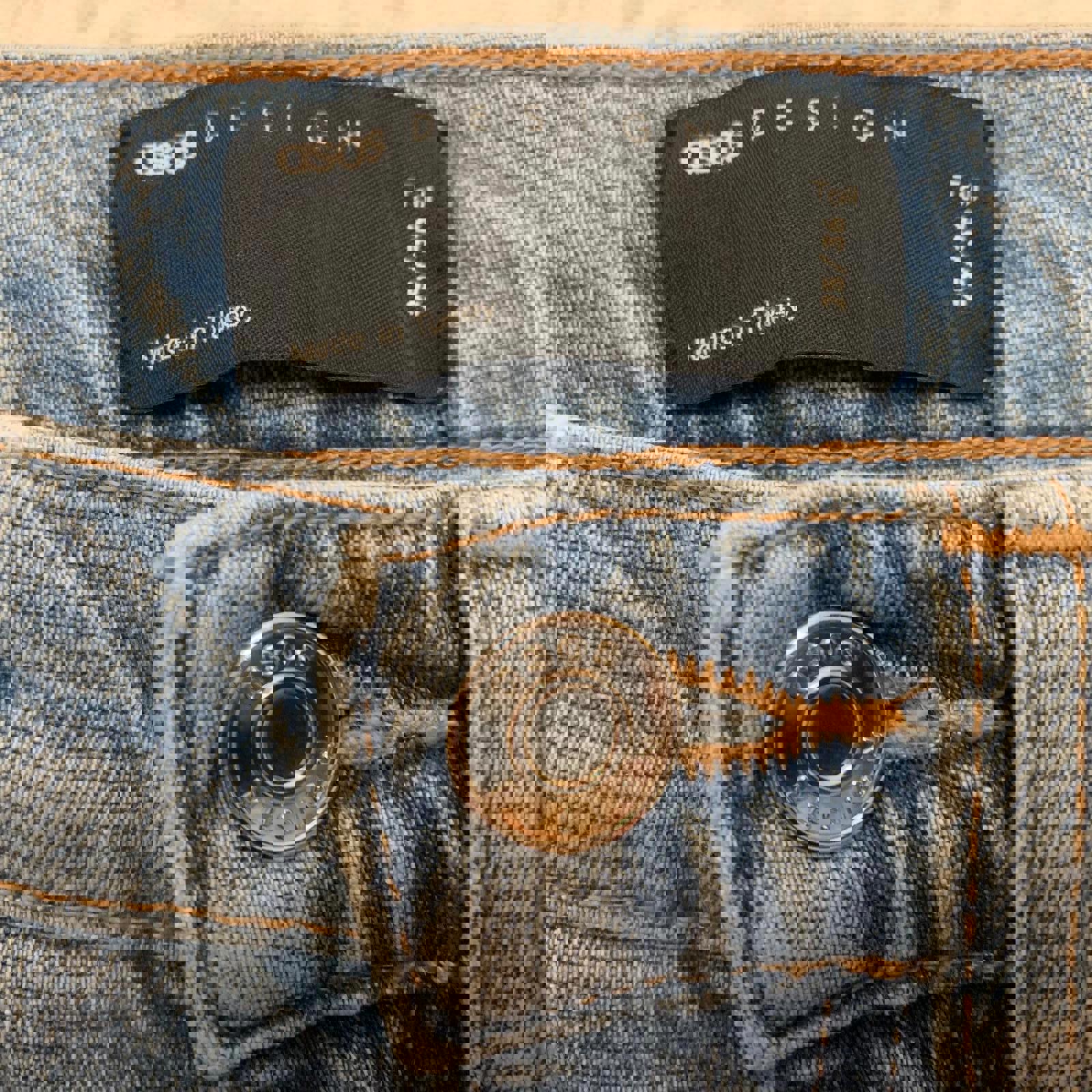 Vaqueros de mujer ASOS DESIGN, talla 25/36, denim azul, cintura alta, 25 x 30,5 (talla real)