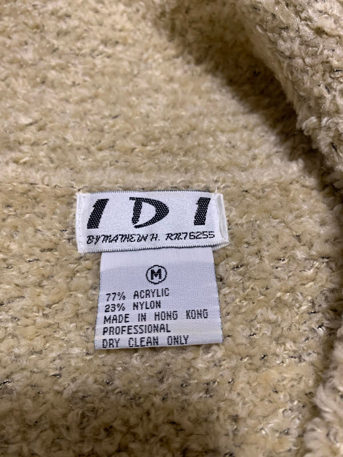 Suéter cárdigan beige VTG de los años 90 IDI de Mathew H para mujer, talla M, Hong Kong