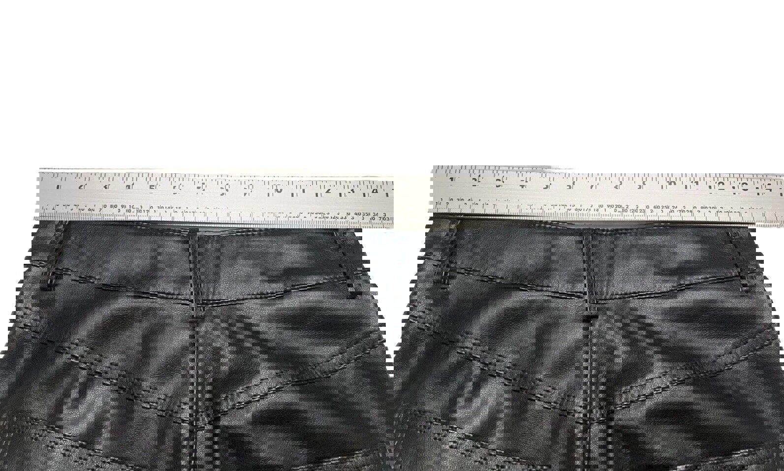 Pantalón de piel sintética negro BCB Generation para mujer, talla extra pequeña