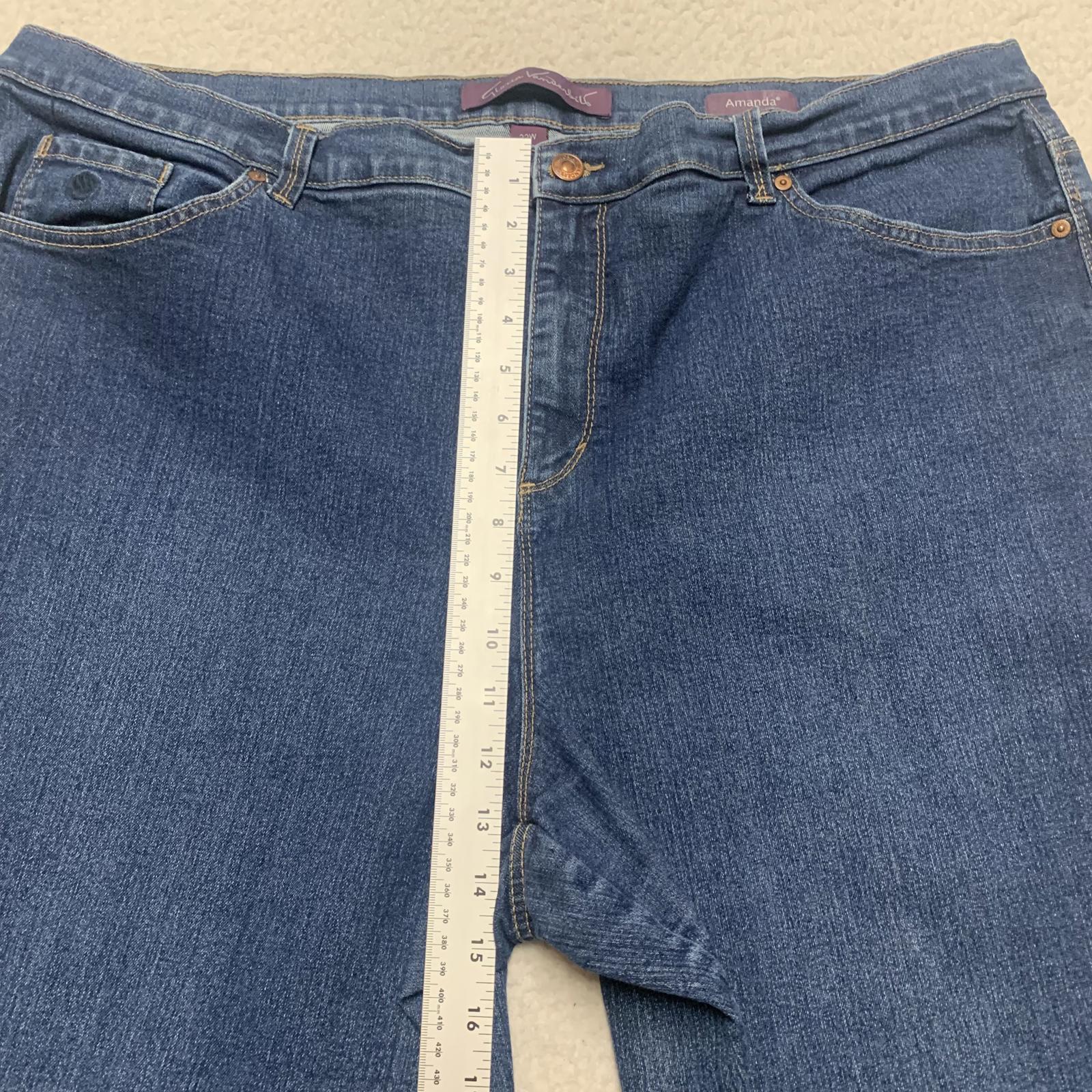 Gloria Vanderbilt Jeans de pierna ancha azul oscuro para mujer talla 22, 43 x 29 (talla real)