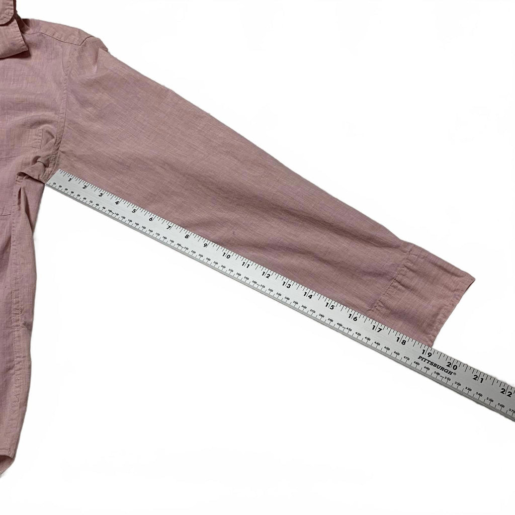 Camisa corta rosa con botones J Crew Long para hombre, corte entallado