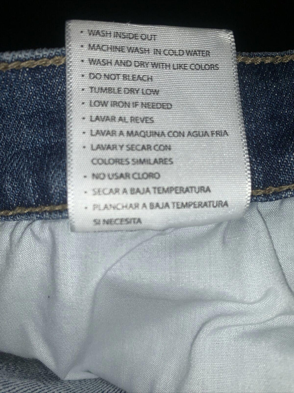 Jeans Kancan para mujer, talla 13.30, azul, desgastado, pierna recta