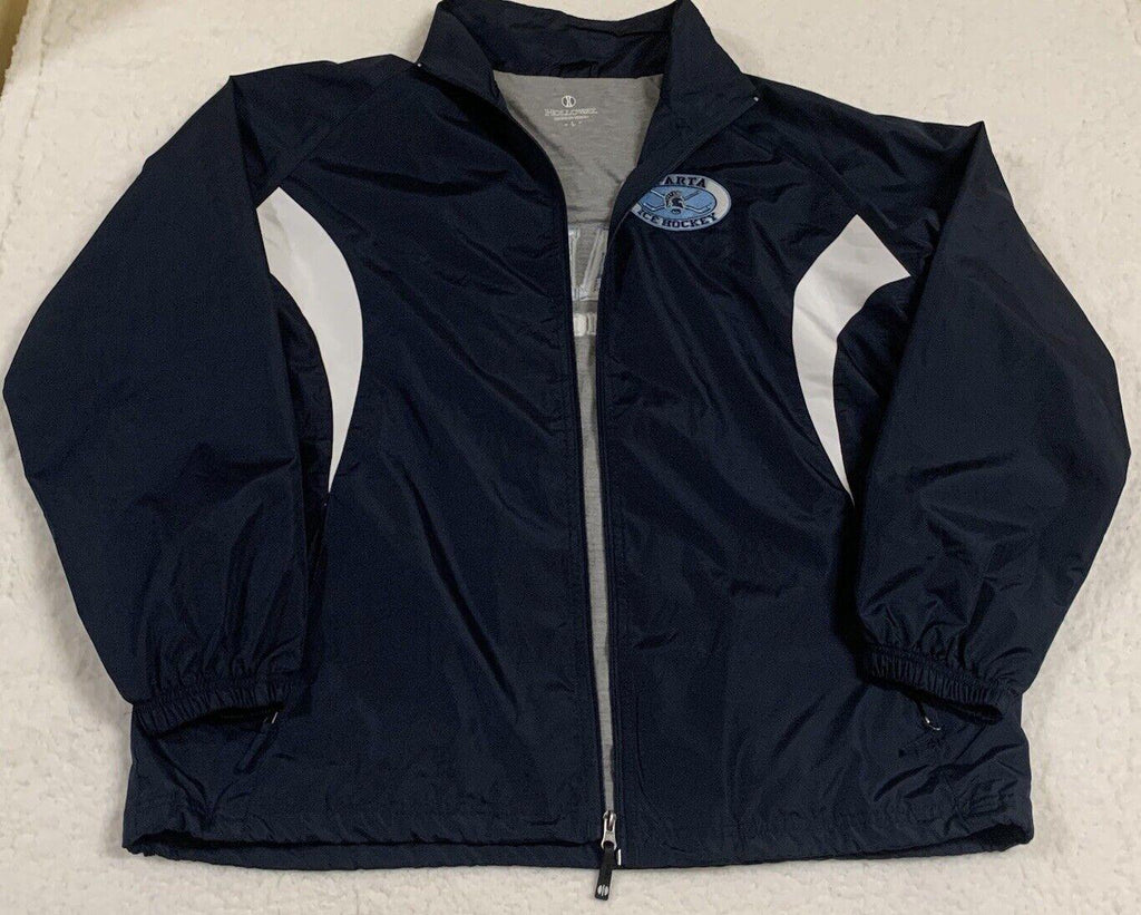 Chaqueta cortavientos con forro Holloway para hombre, talla L, azul marino, Sparta, hockey sobre hielo, cremallera completa