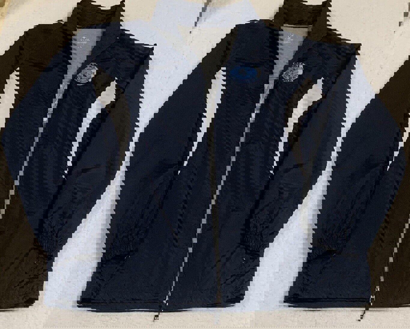 Chaqueta cortavientos con forro Holloway para hombre, talla L, azul marino, Sparta, hockey sobre hielo, cremallera completa