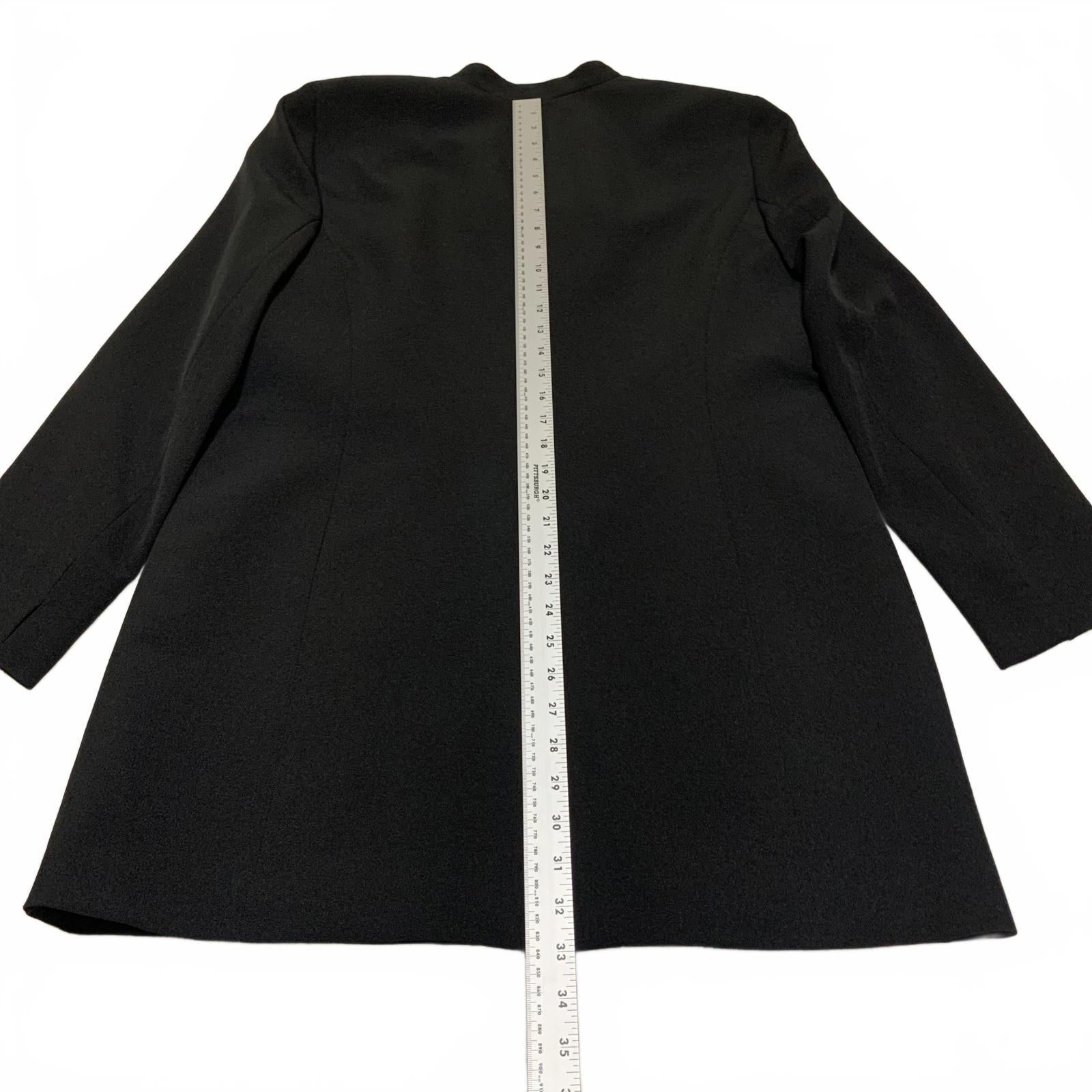 Chaqueta blazer negra abierta para mujer Kasper, talla 12, forrada, para trabajo y oficina