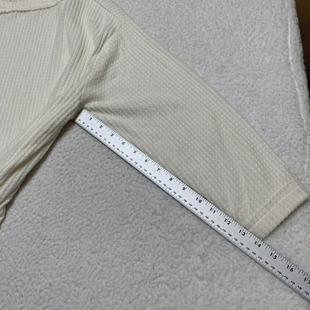 Top de capas de punto gofre extragrande color marfil para mujer de Out From Under UO XS con abertura