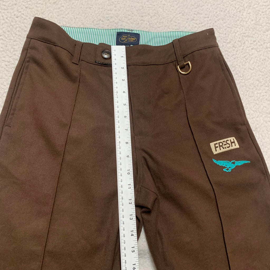 Pantalones marrones Sperry Top-Sider de FRSH para hombre, talla 30, ancho 29,5 x largo 26,5