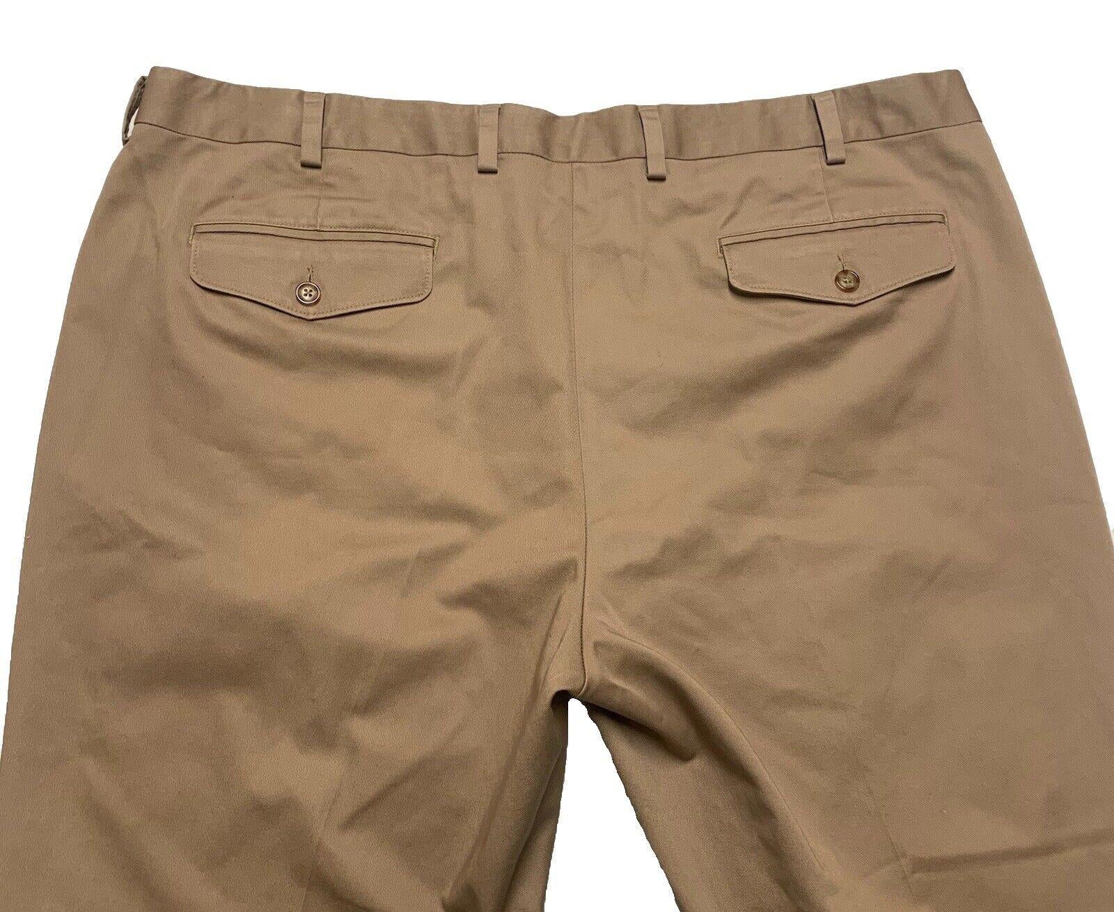 Pantalones de vestir LL Bean Chinos para hombre talla 42 ancho color caqui oscuro