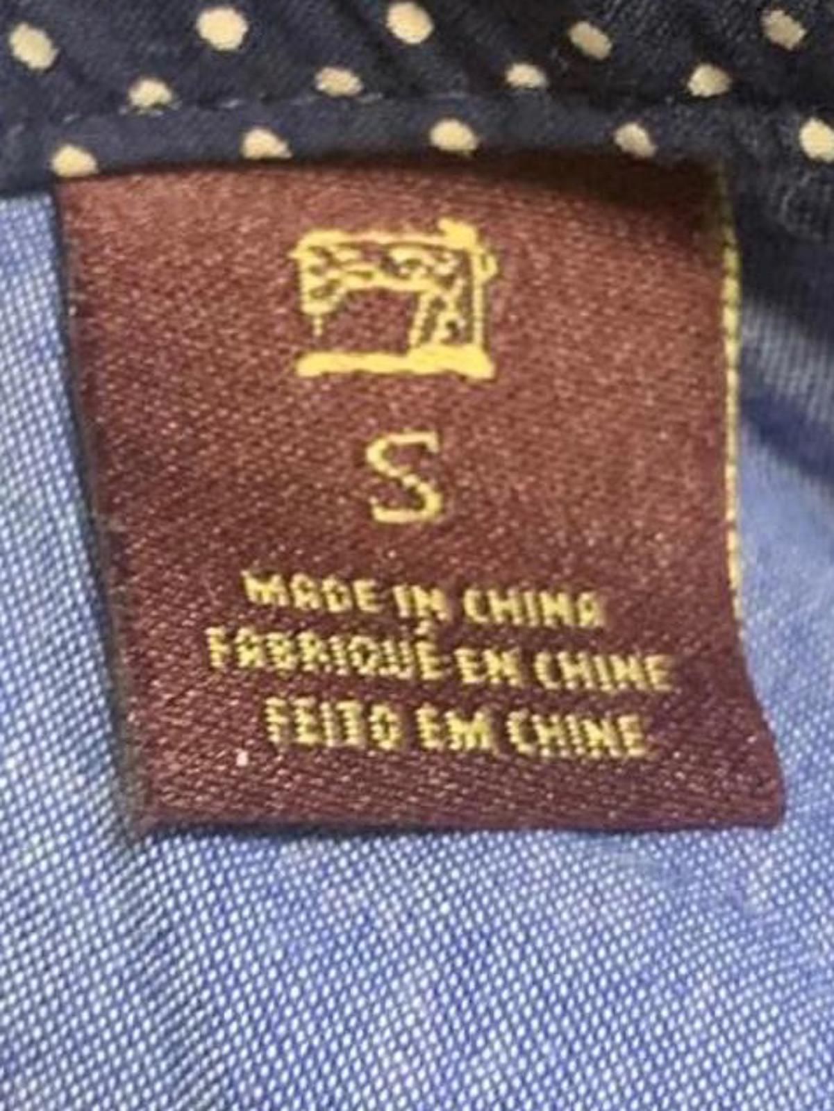 Scotch & Soda Navy Blue Polka Dot Button Up Shirt S