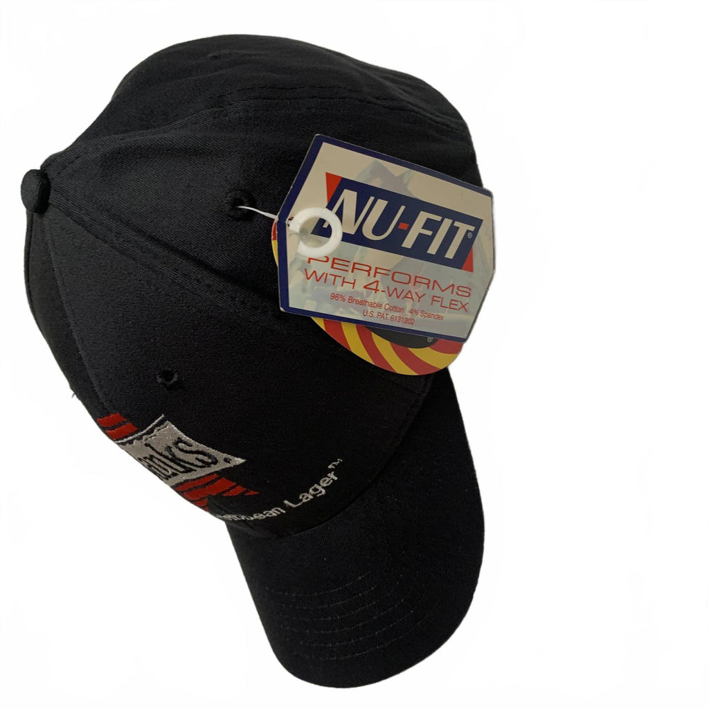 Gorra negra unisex Nu-Fit Banks Premium, talla L/XL, estilo Caribbean Lager