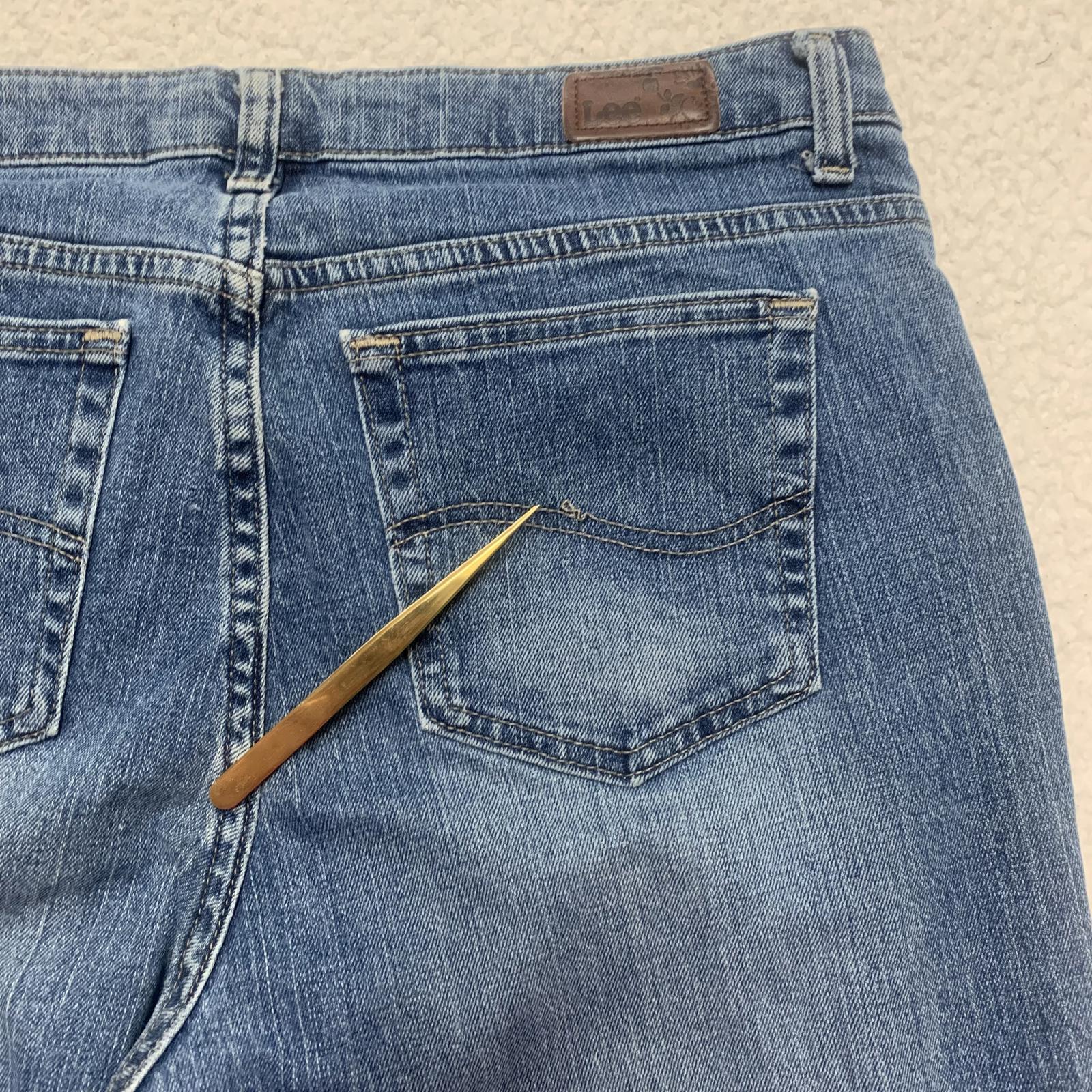 Vaqueros Lee para mujer, talla 14, lavado claro, azul, pierna recta, natural