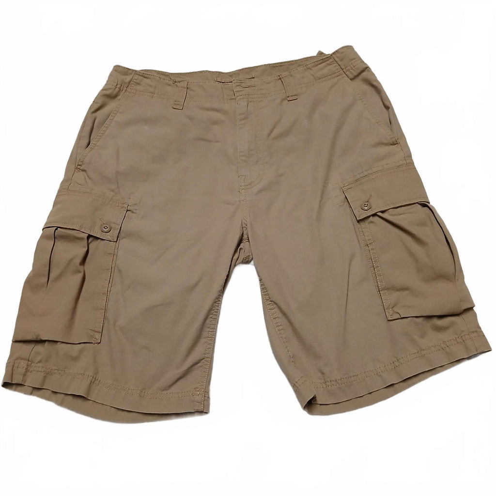 VTG Nautica Jeans Hombres Sz 33/33 Caqui Cargo Shorts India W36