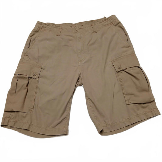 VTG Nautica Jeans Mens Sz 33/33 Khaki Cargo Shorts India W36