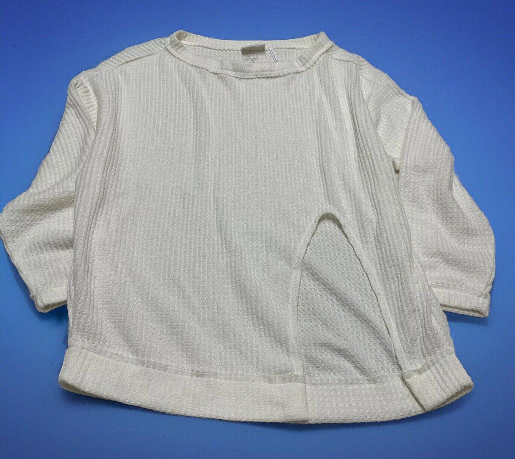Top de capas de punto gofre extragrande color marfil para mujer de Out From Under UO XS con abertura