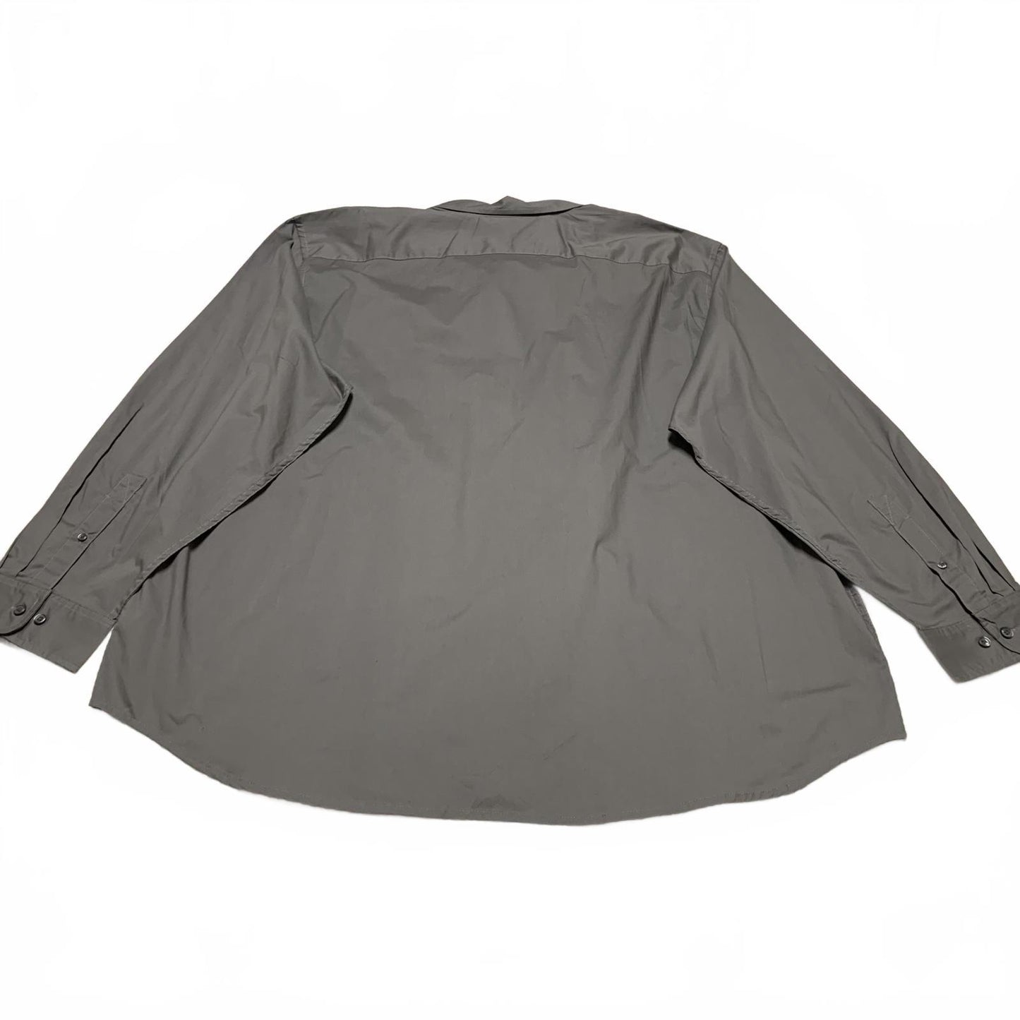 Basic Editions Men’s 4XLT Charcoal Gray Classic Button-Up Shirt