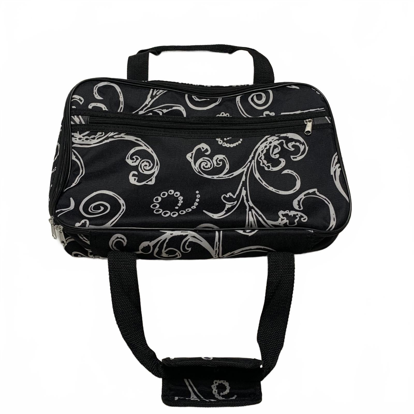 Bolsa para bandeja de comida caliente con diseño floral negro Home Essentials
