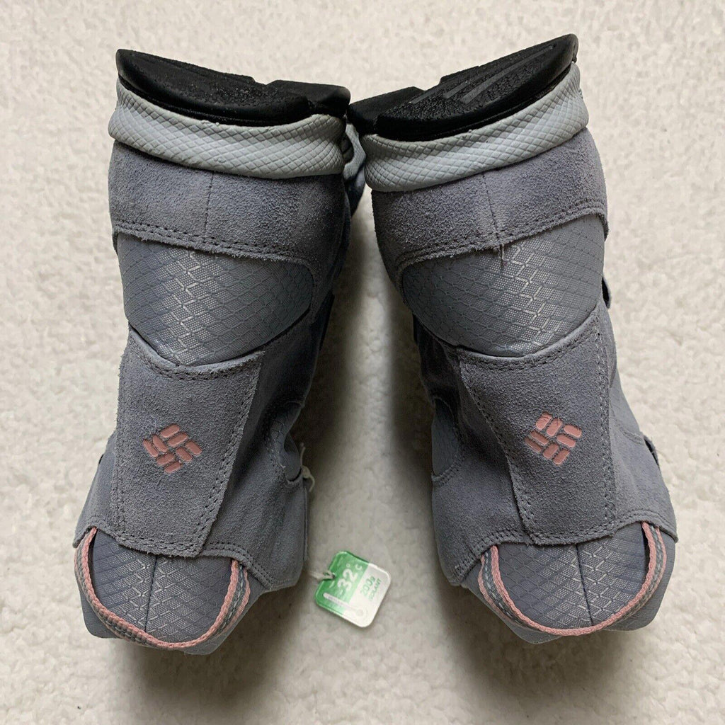 Botas de nieve Columbia para jóvenes, talla 5, impermeables, de invierno, Omni-Grip, gris y rosa