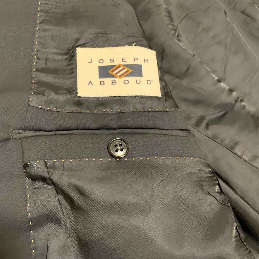 Abrigo blazer de lana negro Joseph Abboud para hombre, talla 40L, VTG, fabricado en EE. UU., Super 120s