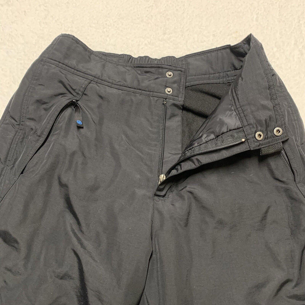 Pantalones de nieve para eslalon para hombre, talla M, nailon negro, bolsillos con cremallera en los tobillos, para esquí y snowboard Storm