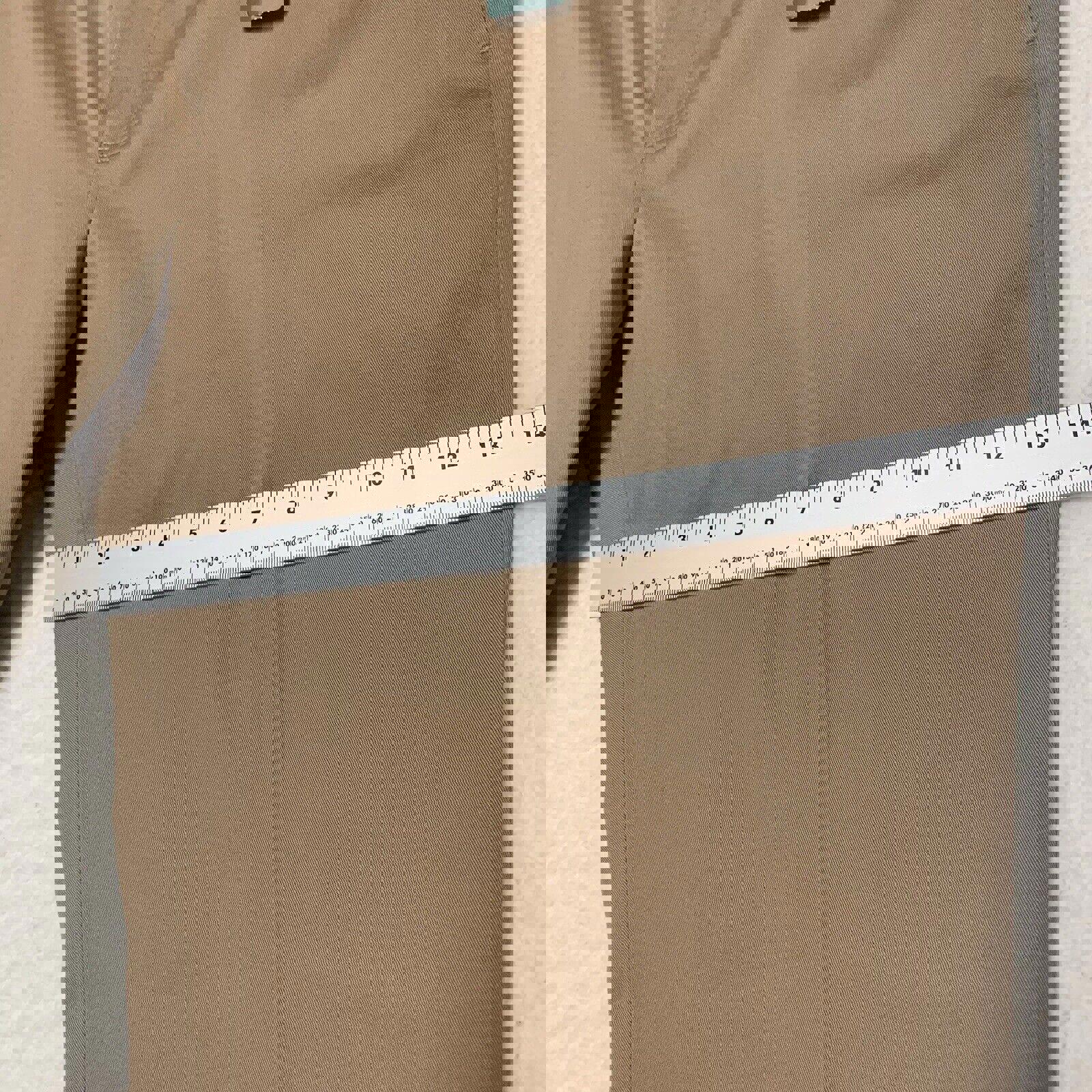 Pantalones de vestir LL Bean Chinos para hombre talla 42 ancho color caqui oscuro