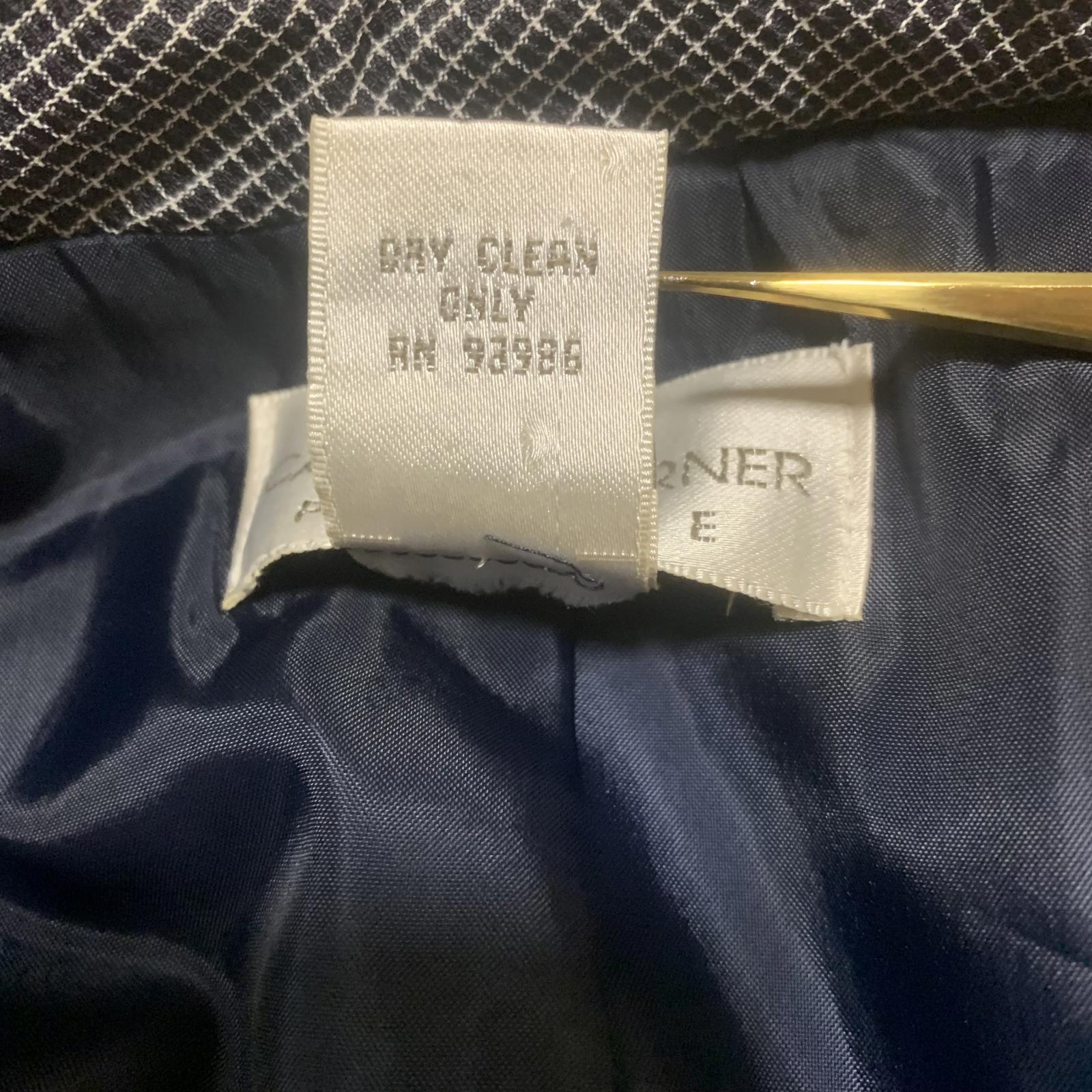 Blazer azul marino con ribete de botones Vintage Casual Corner Petite para mujer, talla 8P