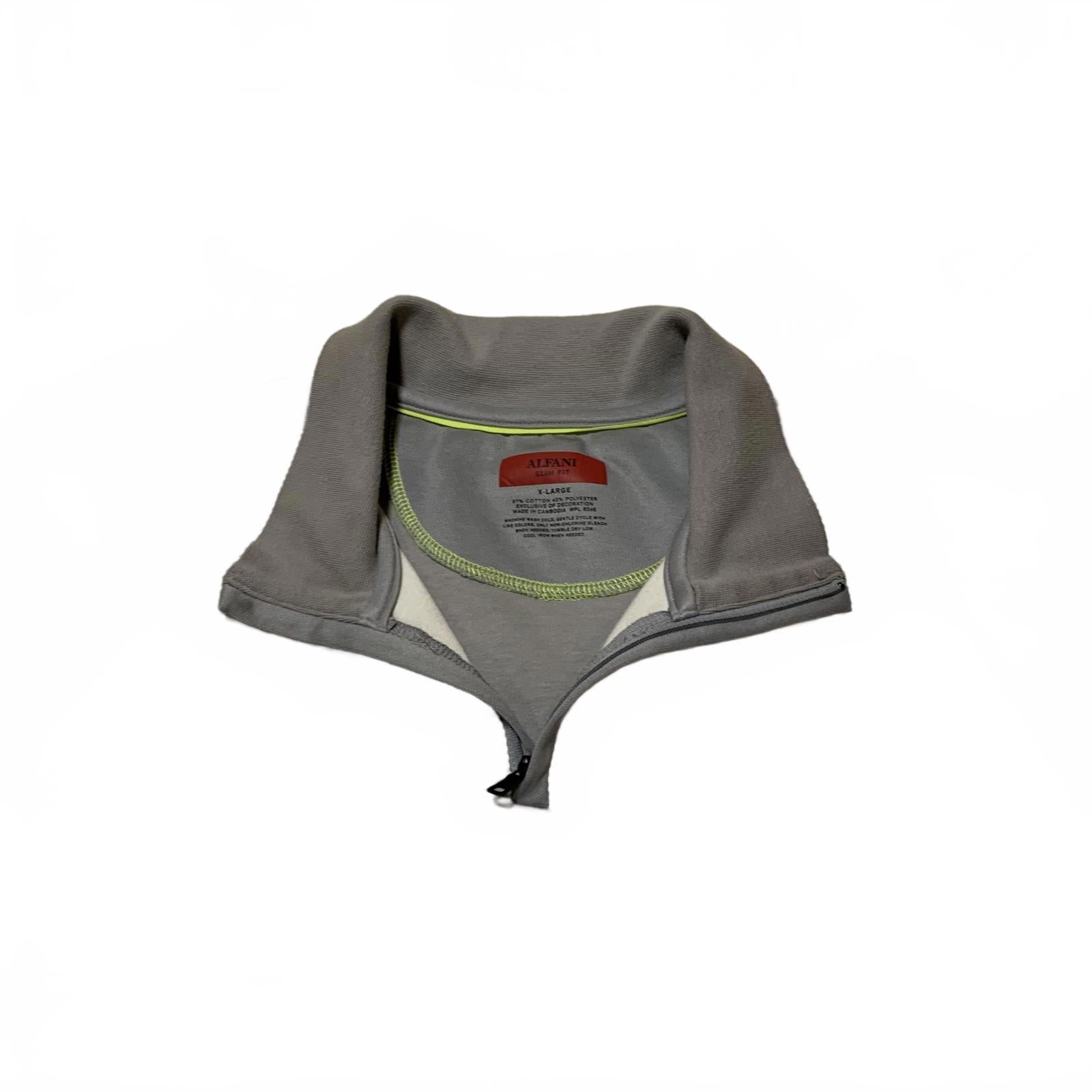 Camiseta deportiva de manga larga Alfani para hombre, talla XL, con cuello con media cremallera