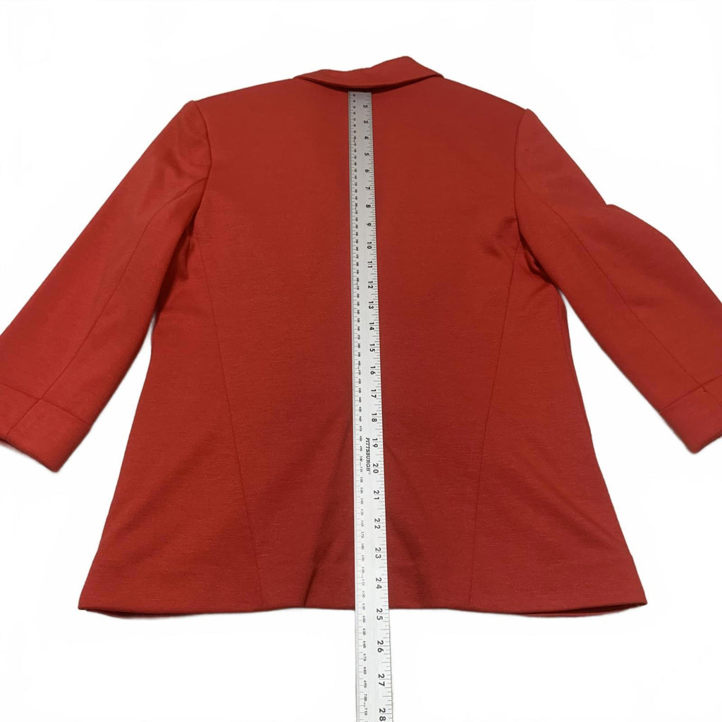 Chaqueta elástica con mangas 3/4 y abertura frontal para mujer de LC Lauren Conrad, talla 8