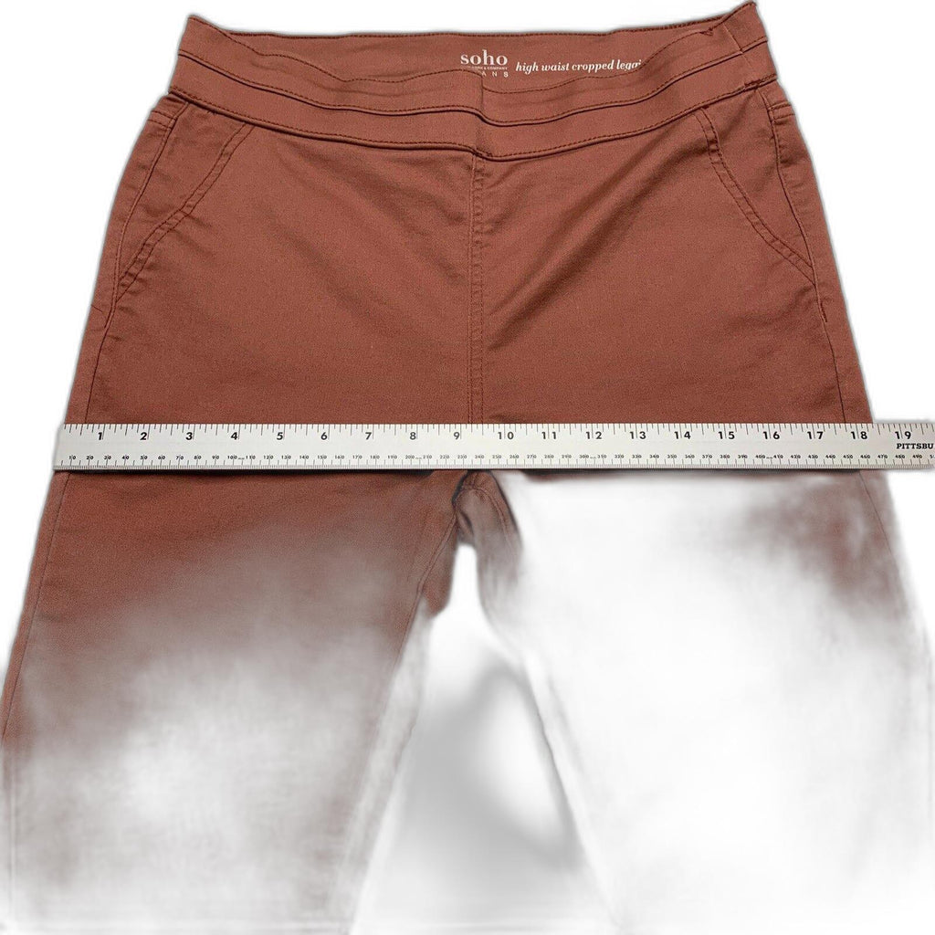 Leggings de cintura alta para mujer Soho, color rosa malva, corte holgado, talla M