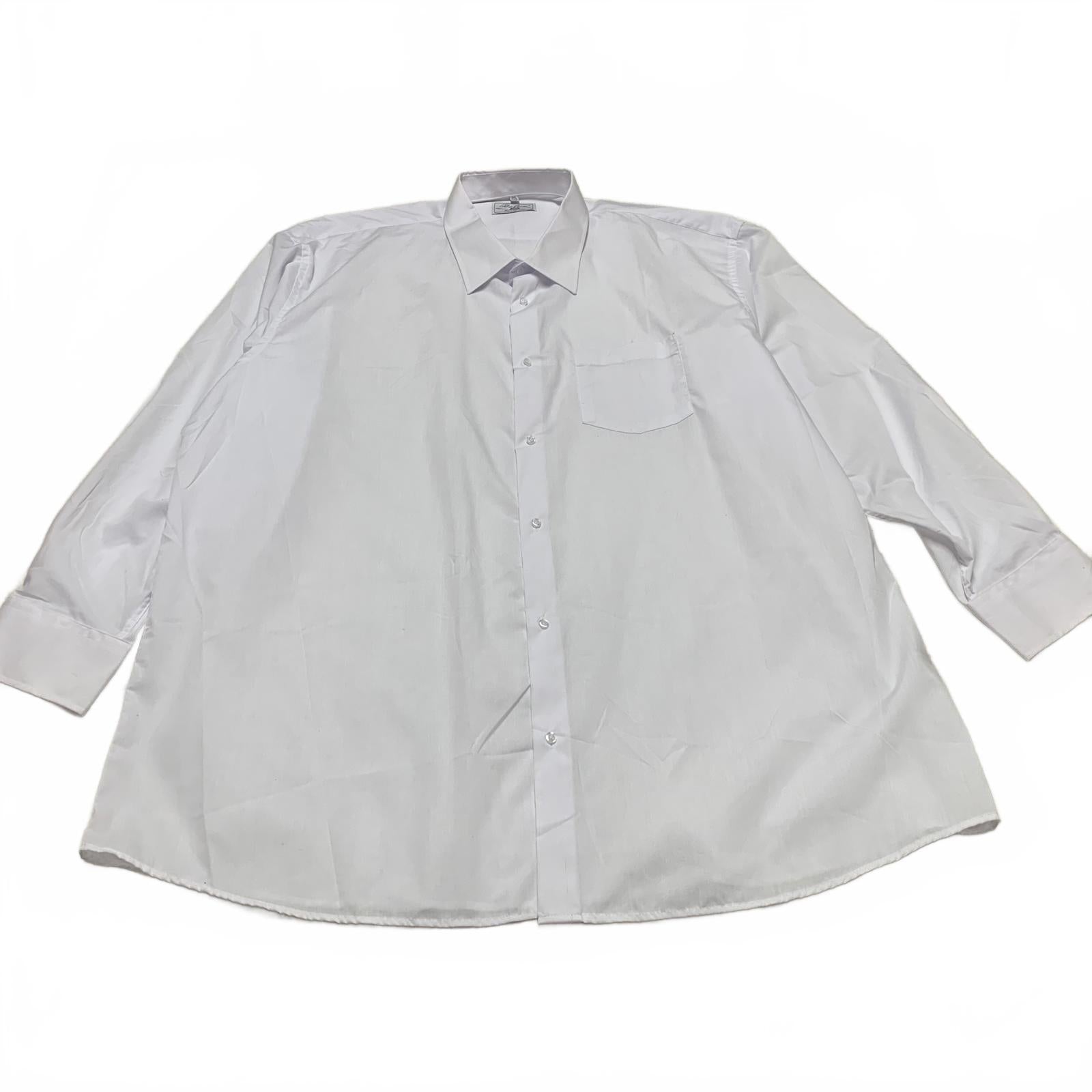Camisa de vestir clásica con botones Boltini para hombre, talla 4XL, blanca, talla 20-20,5