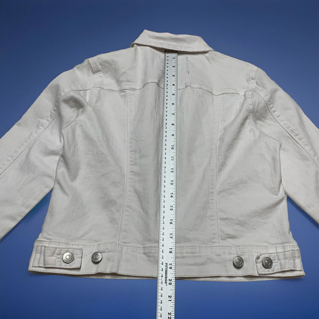 Chaqueta vaquera Sarah blanca pequeña con botones para mujer de Nine West Jeans