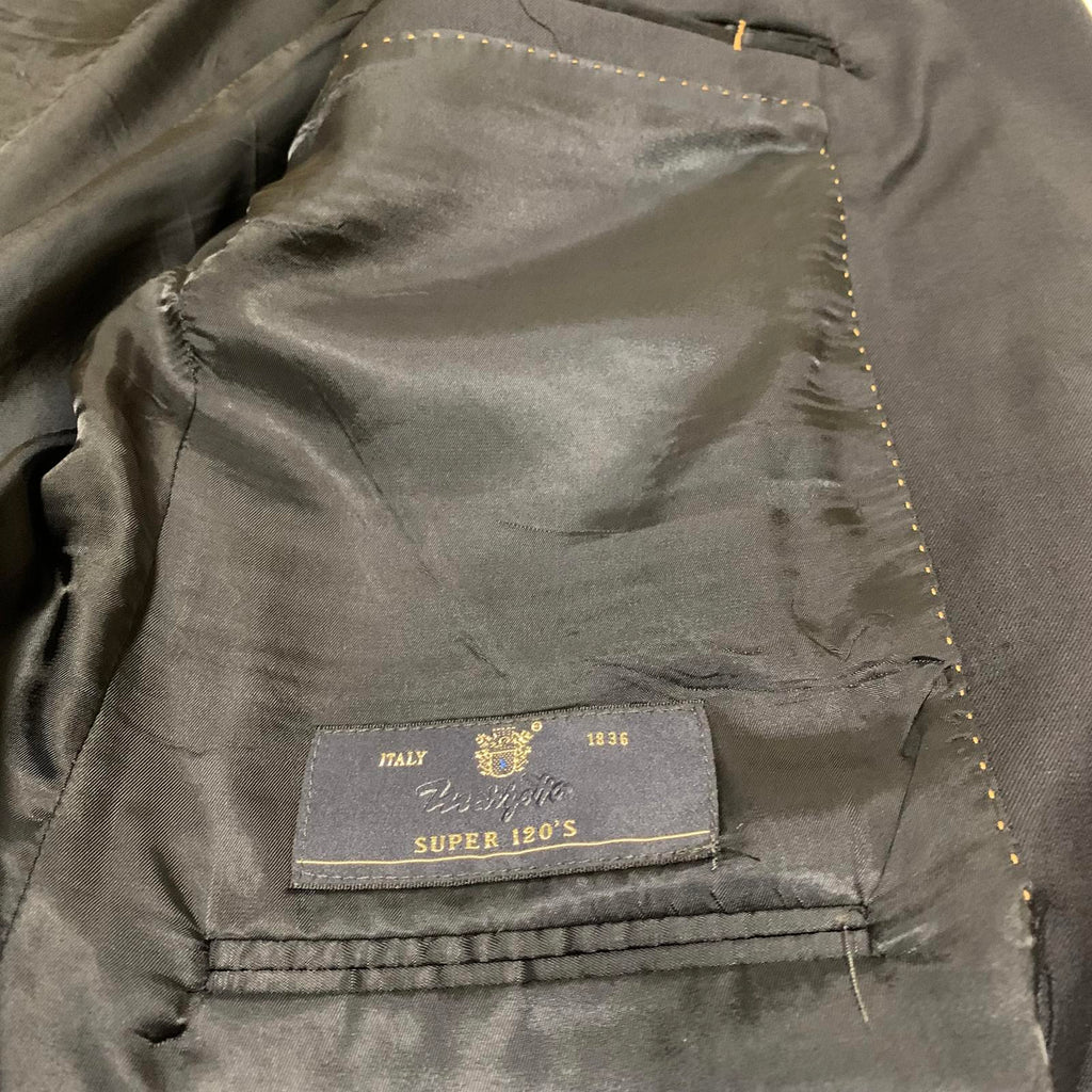 Abrigo blazer de lana negro Joseph Abboud para hombre, talla 40L, VTG, fabricado en EE. UU., Super 120s