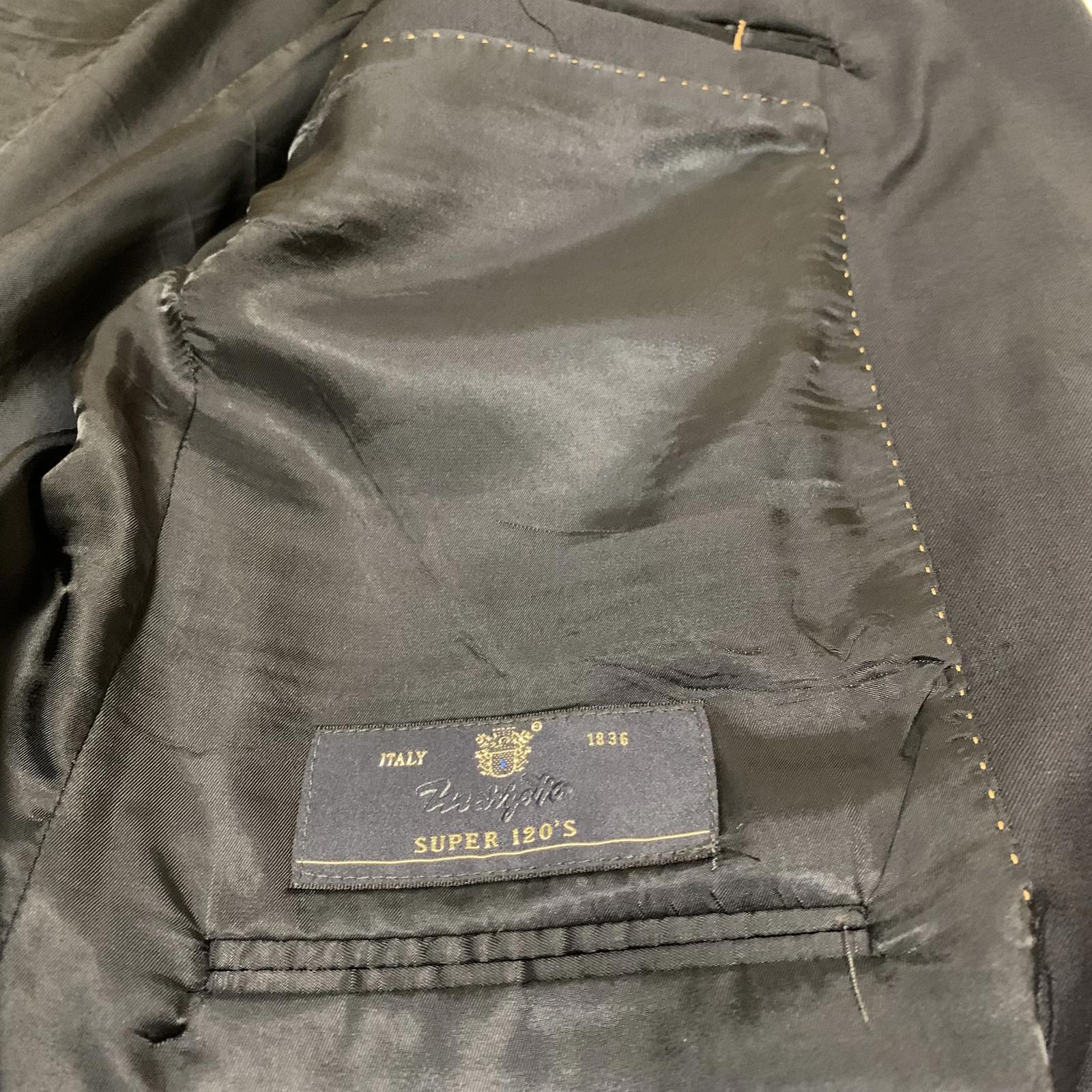 Abrigo blazer de lana negro Joseph Abboud para hombre, talla 40L, VTG, fabricado en EE. UU., Super 120s