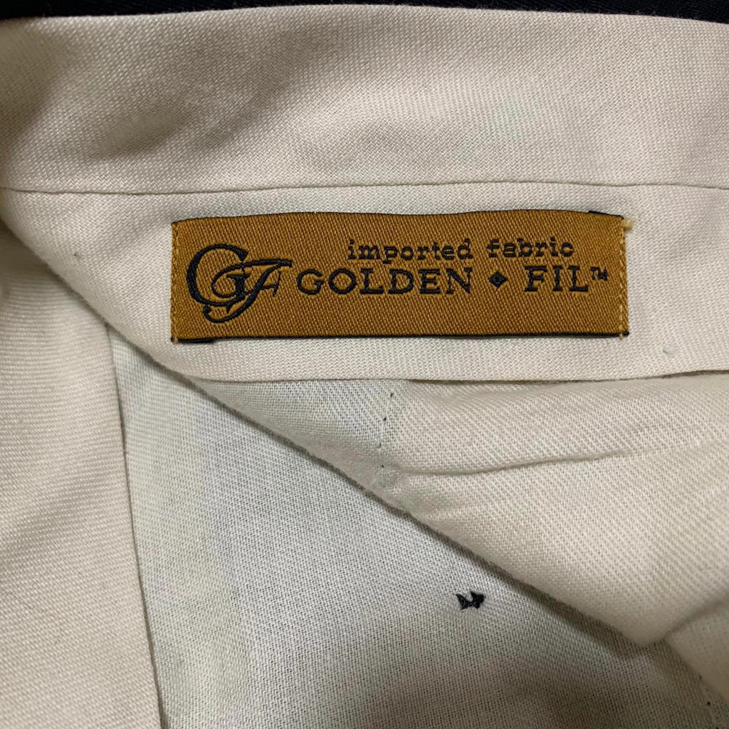 Golden Fil Men's Navy Blue Two-Piece Suit Blazer