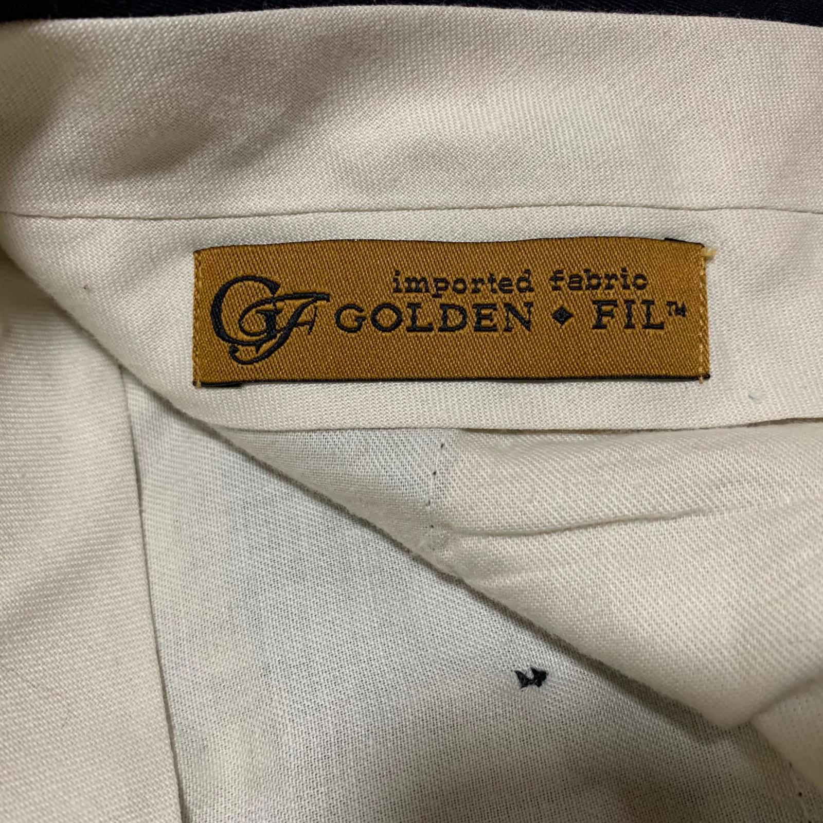 Golden Fil Men's Navy Blue Two-Piece Suit Blazer