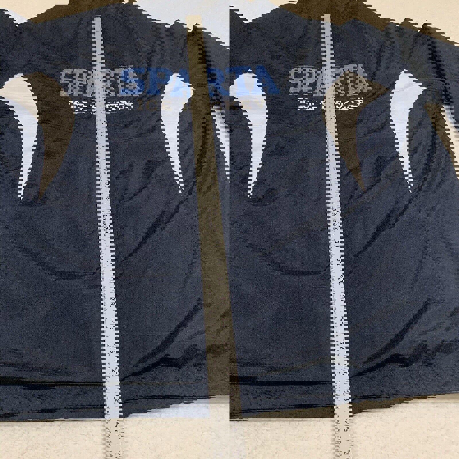 Chaqueta cortavientos con forro Holloway para hombre, talla L, azul marino, Sparta, hockey sobre hielo, cremallera completa