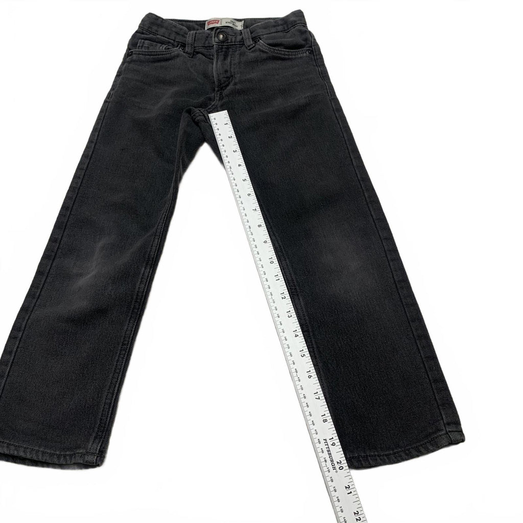 Levi's 511 Kids Talla 7 Reg Gris Negro Slim Fit Soft Knit Jeans W 21 x 20L Real
