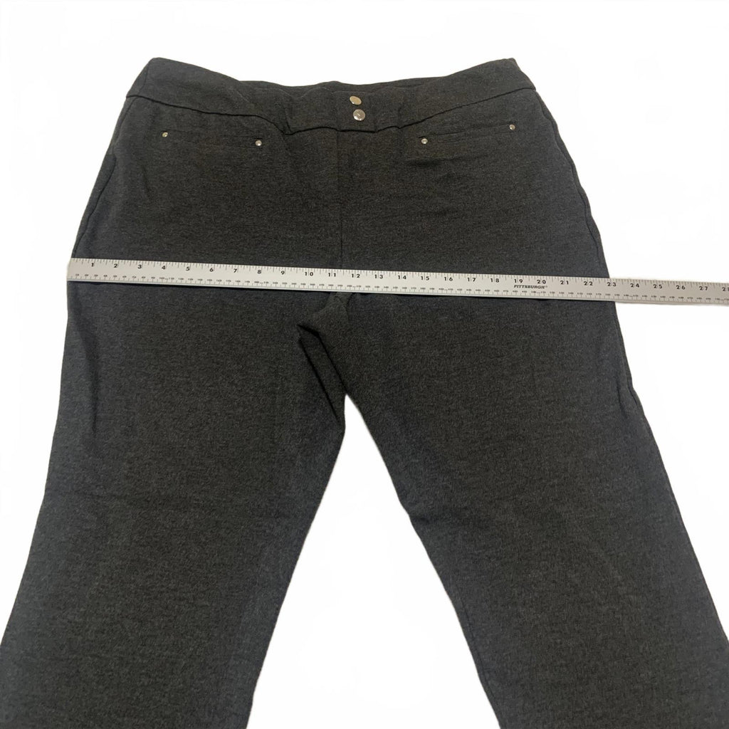 Pantalones casuales Rekucci para mujer, talla 18W, gris oscuro, ancho 40 x 29,5